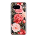 Полупрозрачный дизайнерский пластиковый чехол для Google Pixel 8 Розы