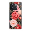 Полупрозрачный дизайнерский пластиковый чехол для OnePlus 10T Розы