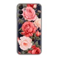Полупрозрачный дизайнерский пластиковый чехол для Samsung Galaxy A15 Розы