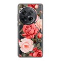 Полупрозрачный дизайнерский пластиковый чехол для OnePlus 12 Розы