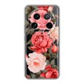 Полупрозрачный дизайнерский пластиковый чехол для Xiaomi 14 Ultra Розы
