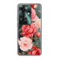 Полупрозрачный дизайнерский пластиковый чехол для Oppo Reno 11F Розы