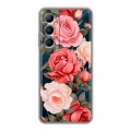 Полупрозрачный дизайнерский пластиковый чехол для Realme C65 Розы