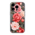 Полупрозрачный дизайнерский пластиковый чехол для Iphone 16 Pro Розы