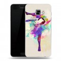 Дизайнерский пластиковый чехол для Samsung Galaxy C5 Акварельный танец