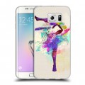 Дизайнерский силиконовый чехол для Samsung Galaxy S6 Edge Акварельный танец