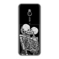 Дизайнерский силиконовый чехол для Nokia 230 Поцелуй скелетов