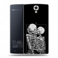 Дизайнерский силиконовый чехол для Homtom HT7 Поцелуй скелетов