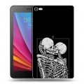 Дизайнерский силиконовый чехол для Huawei MediaPad T2 7.0 Pro Поцелуй скелетов