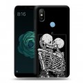 Дизайнерский силиконовый чехол для Xiaomi Mi A2 Поцелуй скелетов