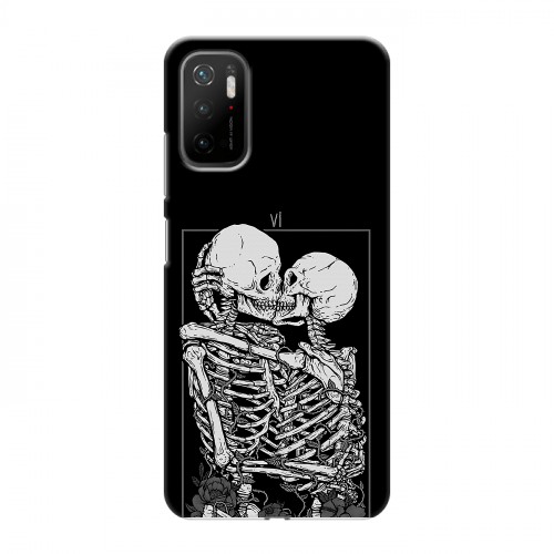 Дизайнерский силиконовый чехол для Xiaomi Poco M3 Pro Поцелуй скелетов