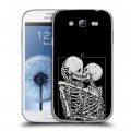 Дизайнерский пластиковый чехол для Samsung Galaxy Grand Поцелуй скелетов