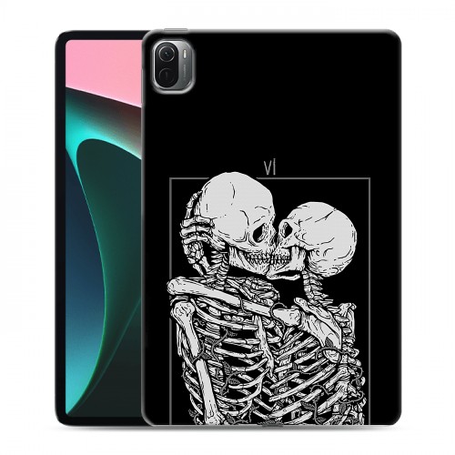 Дизайнерский силиконовый чехол для Xiaomi Pad 5 Поцелуй скелетов