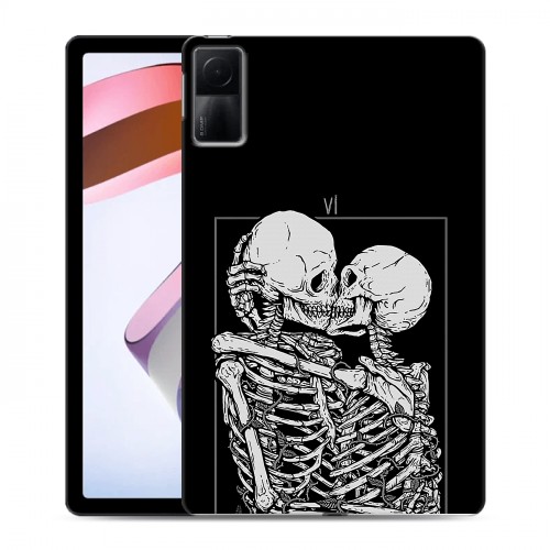 Дизайнерский силиконовый чехол для Xiaomi RedMi Pad Поцелуй скелетов