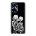 Дизайнерский силиконовый чехол для Realme C55 Поцелуй скелетов