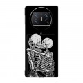 Дизайнерский пластиковый чехол для Huawei Mate X3 Поцелуй скелетов