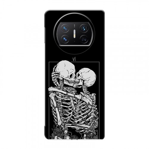 Дизайнерский пластиковый чехол для Huawei Mate X3 Поцелуй скелетов