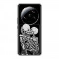 Дизайнерский силиконовый чехол для Xiaomi 13 Ultra Поцелуй скелетов