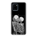 Дизайнерский силиконовый чехол для Vivo Y15s Поцелуй скелетов