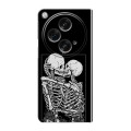 Дизайнерский пластиковый чехол для OPPO Find N3 Поцелуй скелетов