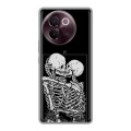 Дизайнерский силиконовый чехол для Vivo V30e Поцелуй скелетов