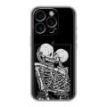 Дизайнерский силиконовый чехол для Iphone 16 Pro Поцелуй скелетов
