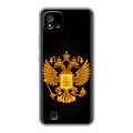Дизайнерский силиконовый с усиленными углами чехол для Realme C20 Герб России желтый