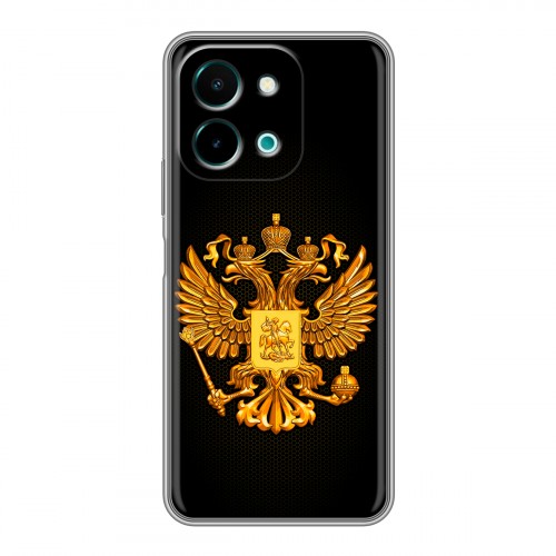 Дизайнерский пластиковый чехол для Vivo Y28 Герб России желтый