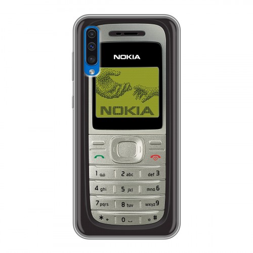 Дизайнерский силиконовый чехол для Samsung Galaxy A50 Ретро Нокия