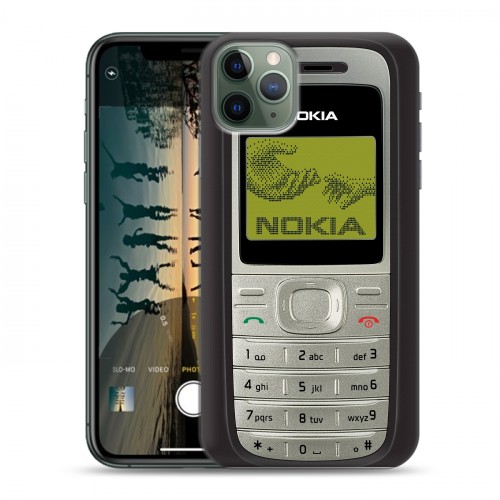 Дизайнерский силиконовый чехол для Iphone 11 Pro Ретро Нокия