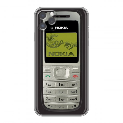 Дизайнерский силиконовый чехол для Iphone 12 Ретро Нокия