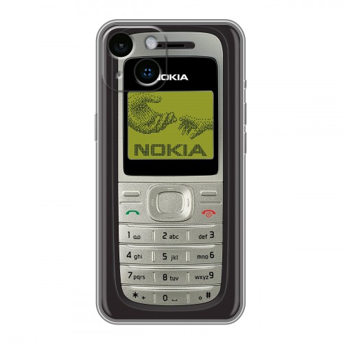 Дизайнерский силиконовый чехол для Iphone 14 Ретро Нокия