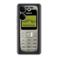 Дизайнерский силиконовый чехол для Tecno Camon 20 Ретро Нокия
