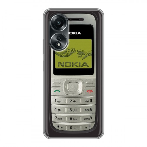 Дизайнерский пластиковый чехол для OPPO A58 4G Ретро Нокия