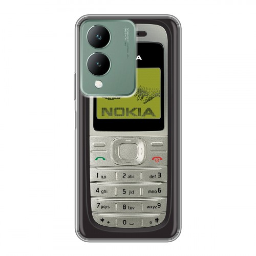 Дизайнерский силиконовый с усиленными углами чехол для Vivo Y17s Ретро Нокия