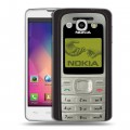 Дизайнерский пластиковый чехол для LG L60 Ретро Нокия