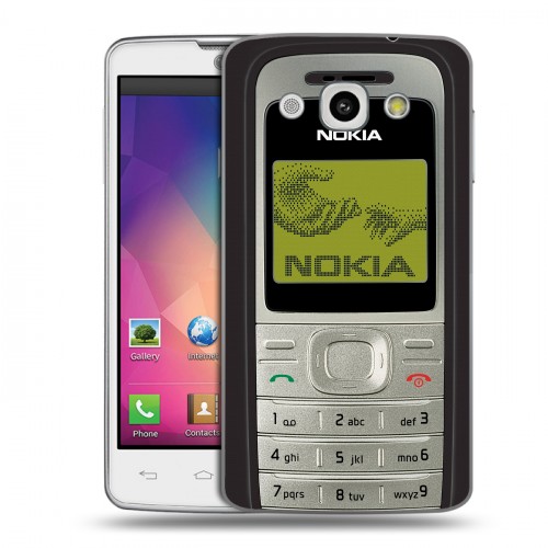 Дизайнерский пластиковый чехол для LG L60 Ретро Нокия