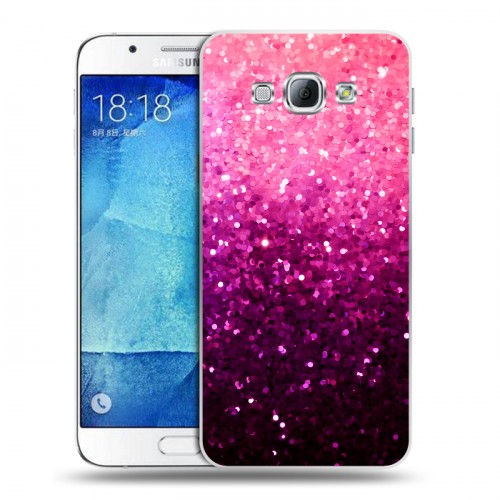 Дизайнерский пластиковый чехол для Samsung Galaxy A8 Блестки