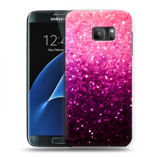 Дизайнерский силиконовый с усиленными углами чехол для Samsung Galaxy S7 Блестки