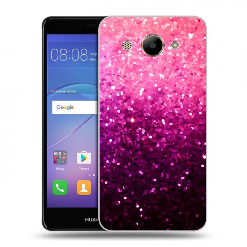 Дизайнерский пластиковый чехол для Huawei Y3 (2017) Блестки