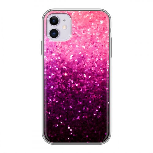 Дизайнерский силиконовый чехол для Iphone 11 Блестки