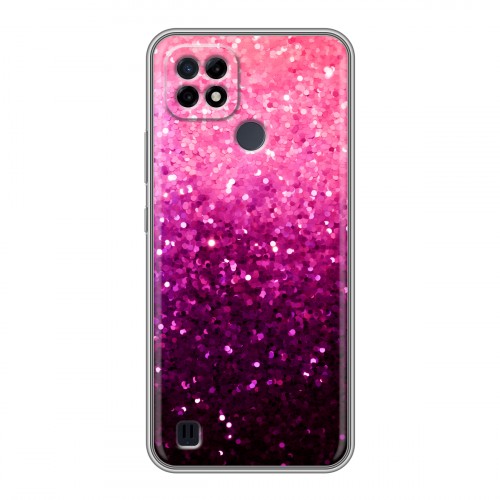 Дизайнерский силиконовый чехол для Realme C21 Блестки
