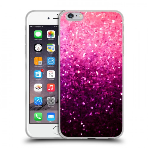 Дизайнерский силиконовый чехол для Iphone 6 Plus/6s Plus Блестки