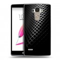 Дизайнерский пластиковый чехол для LG G4 Stylus Текстура металла
