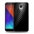 Дизайнерский пластиковый чехол для Meizu MX5 Текстура металла