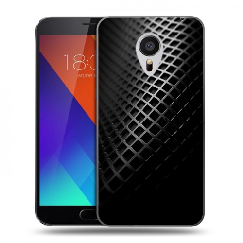 Дизайнерский пластиковый чехол для Meizu MX5 Текстура металла