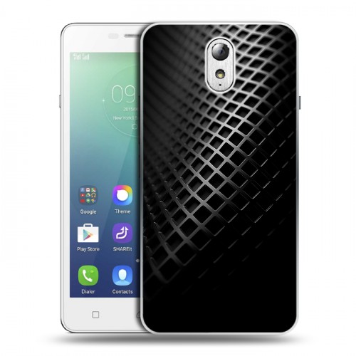 Дизайнерский силиконовый чехол для Lenovo Vibe P1m Текстура металла