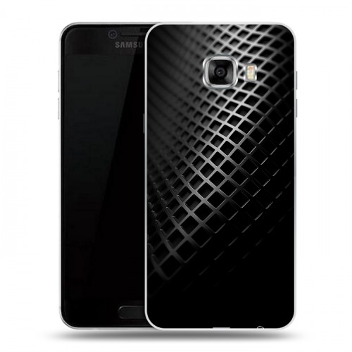 Дизайнерский пластиковый чехол для Samsung Galaxy C5 Текстура металла