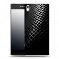 Дизайнерский пластиковый чехол для Sony Xperia E5 Текстура металла