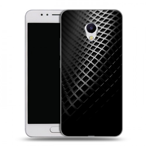 Дизайнерский пластиковый чехол для Meizu M5s Текстура металла